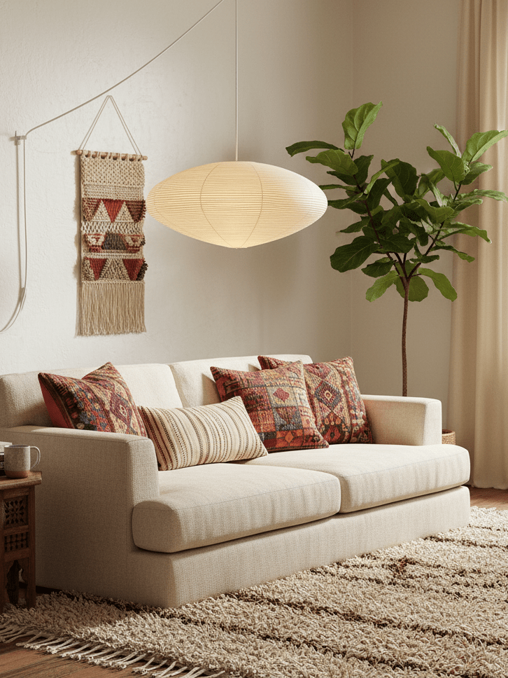 Lampa Wisząca z Papieru Washi – widok produktu 11 | Nuvira Home