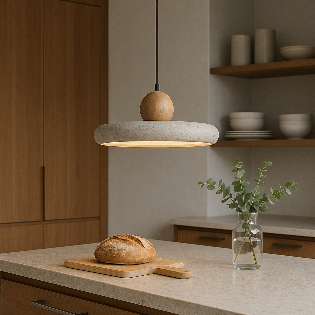 Lampa Wisząca Z Kamienia I Drewna – widok produktu 4 | Nuvira Home