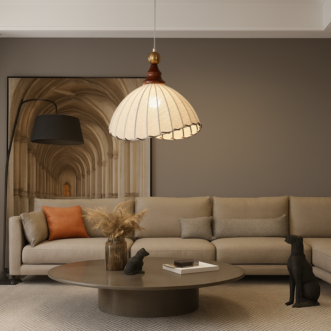 Lampa Wisząca Z Plisowanej Tkaniny – widok produktu 3 | Nuvira Home