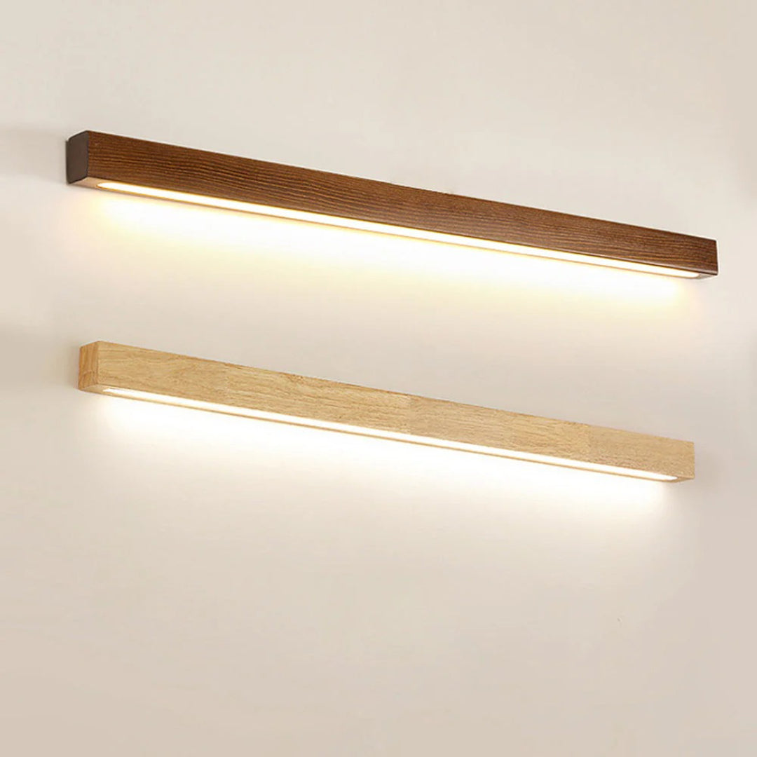 Liniowa drewniana lampa ścienna – widok produktu 3 | Nuvira Home
