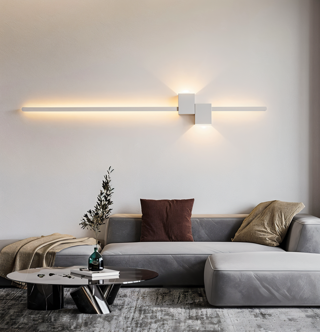 Liniowa Lampa Ścienna LED – Czarny Design – widok produktu 2 | Nuvira Home