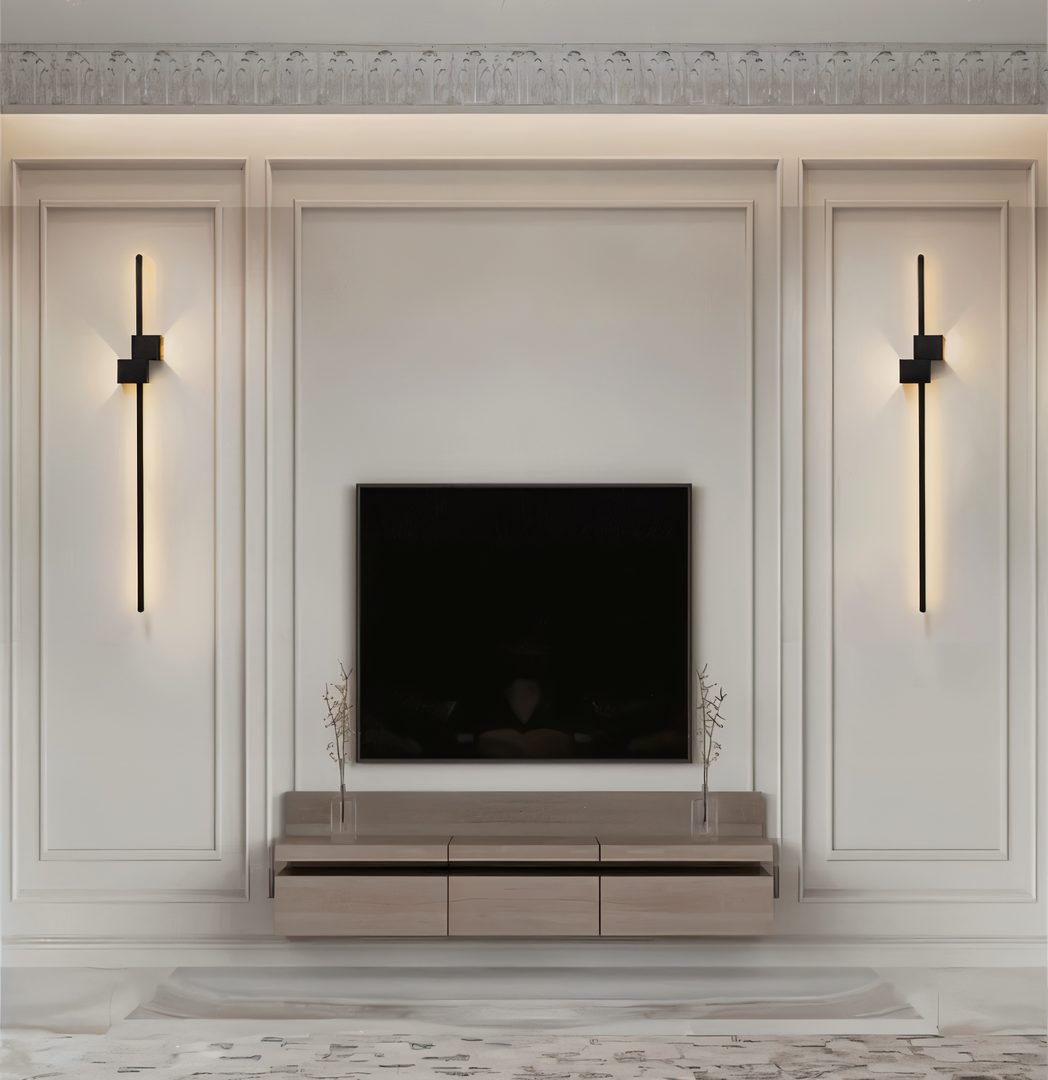 Liniowa Lampa Ścienna LED – Czarny Design – widok produktu 6 | Nuvira Home