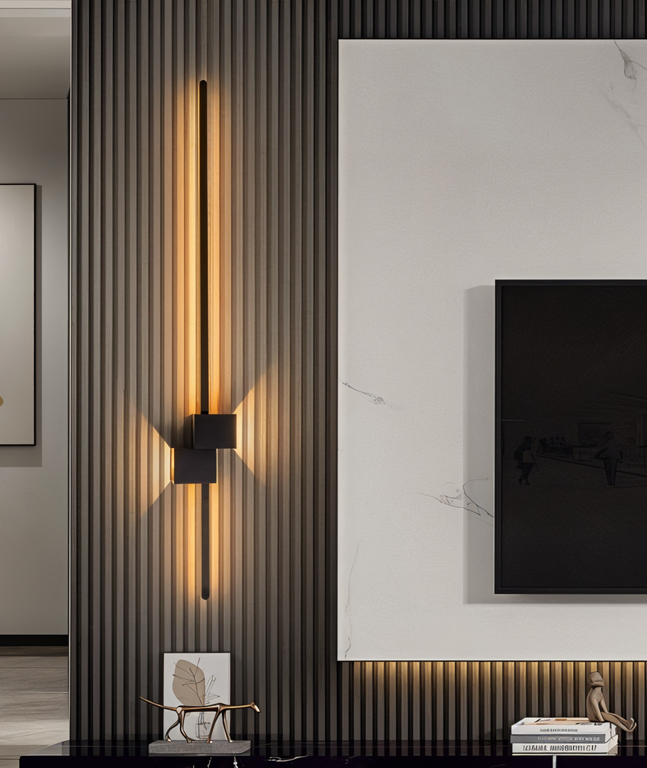 Liniowa Lampa Ścienna LED – Czarny Design – widok produktu 7 | Nuvira Home