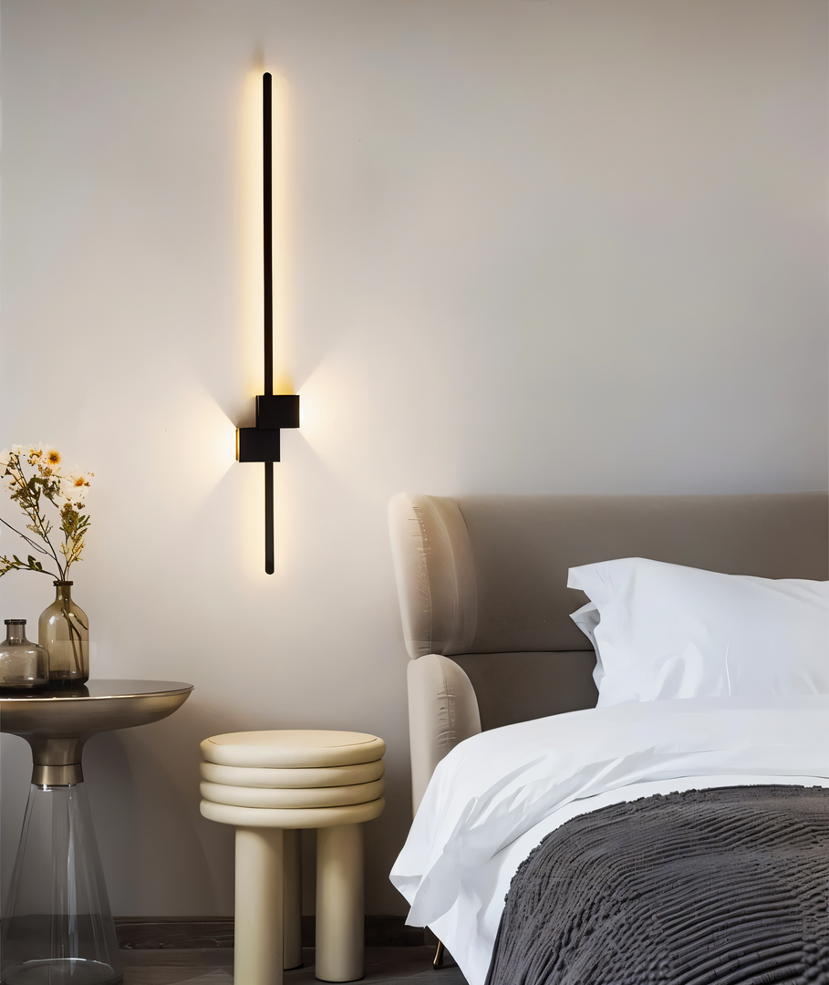 Liniowa Lampa Ścienna LED – Czarny Design – widok produktu 8 | Nuvira Home