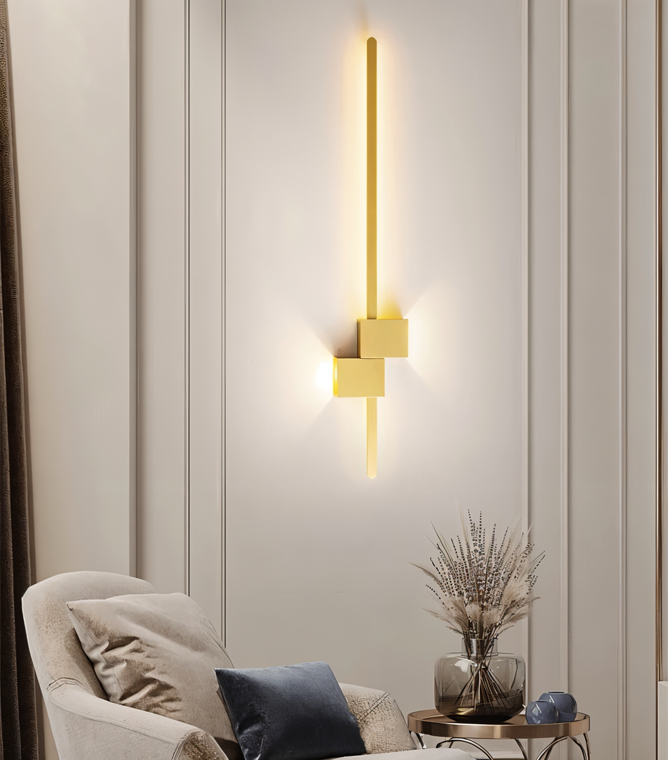 Liniowa Lampa Ścienna LED – Czarny Design – widok produktu 11 | Nuvira Home