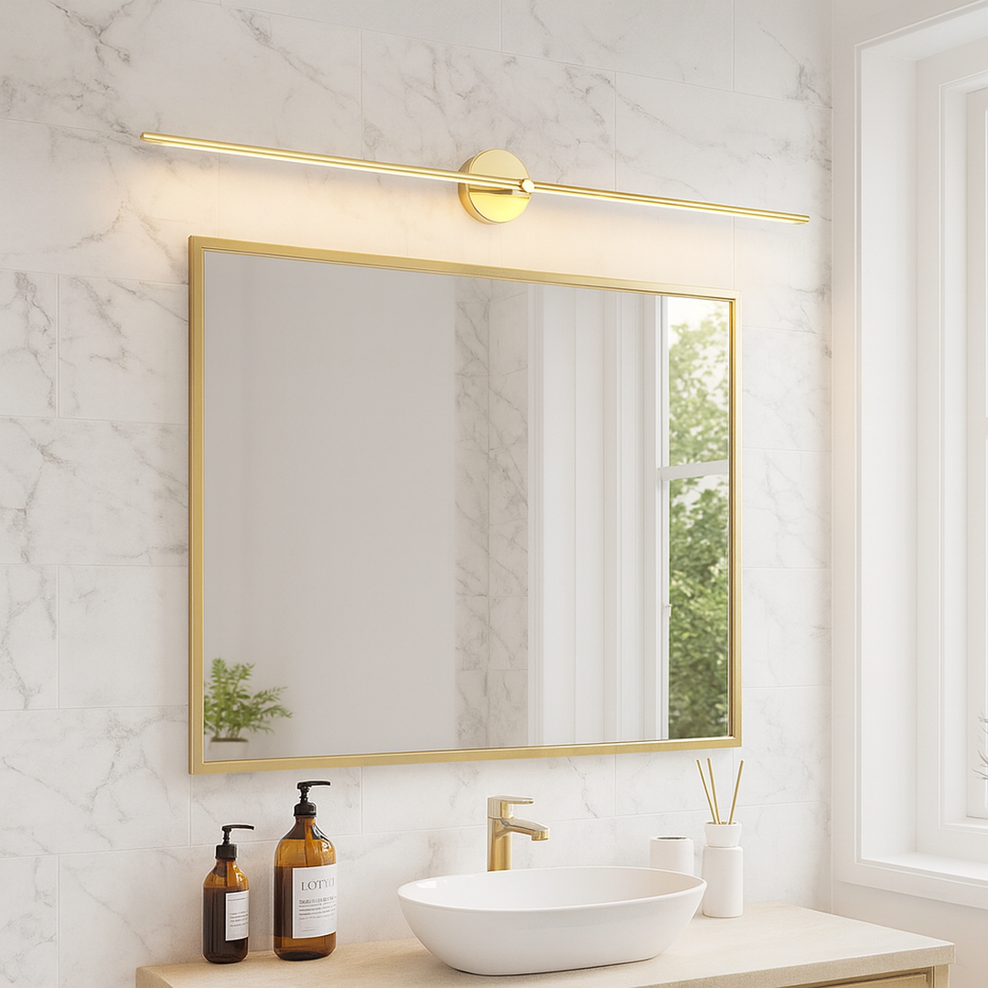 Liniowa Metalowa Lampa Ścienna LED Do Łazienki – widok produktu 2 | Nuvira Home