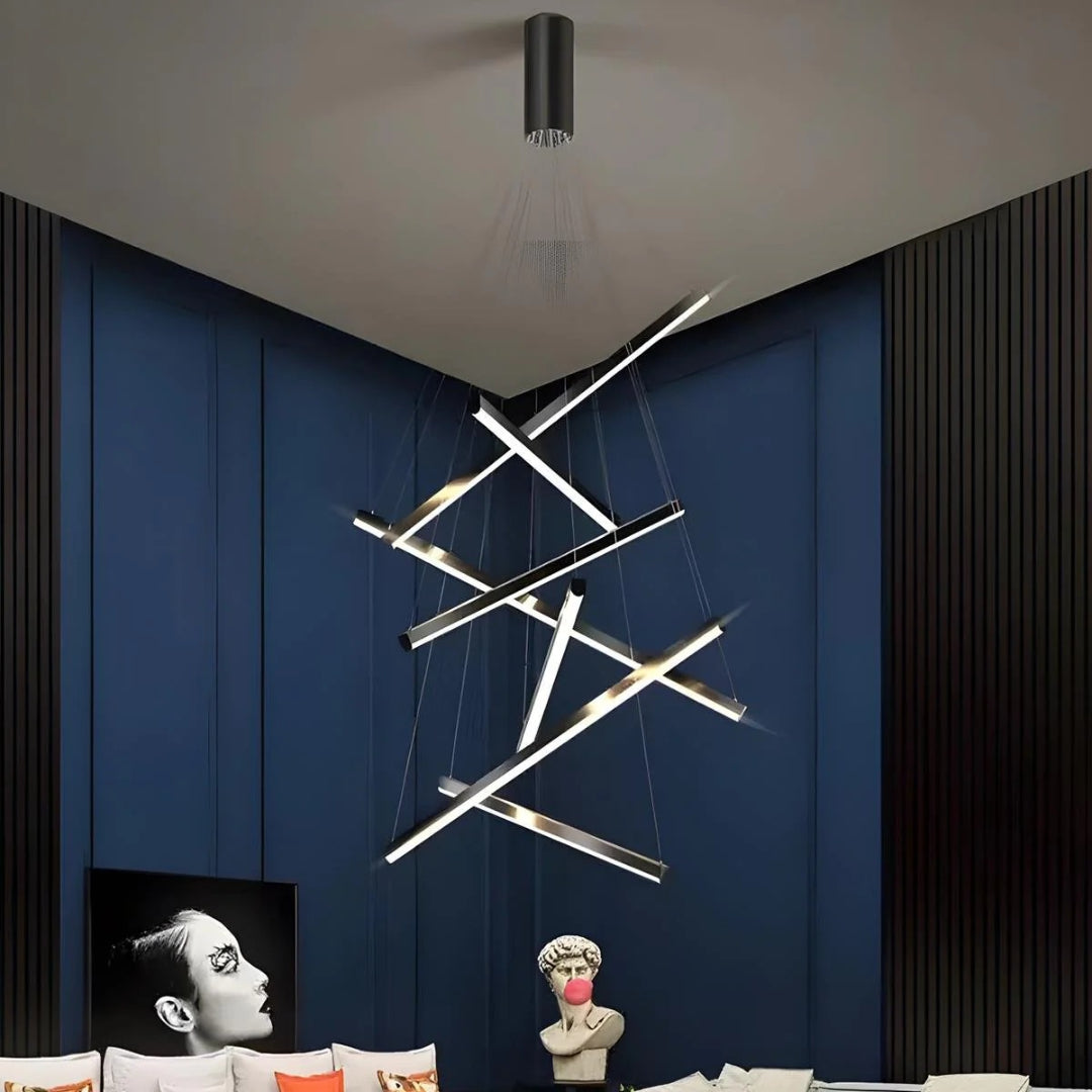 Liniowy nowoczesny żyrandol LED – widok produktu 6 | Nuvira Home
