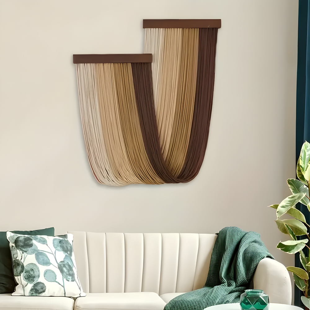 Makramowa Dekoracja Ścienna Boho z Frędzlami – widok produktu 13 | Nuvira Home