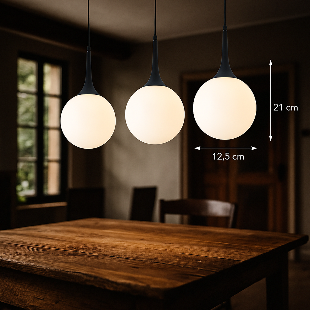 Metalowa Lampa Sufitowa – Szkło – widok produktu 2 | Nuvira Home
