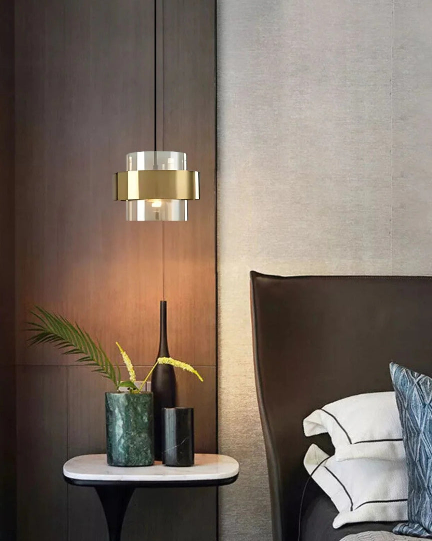 Metalowa lampa wisząca z kloszem szklanym – widok produktu 9 | Nuvira Home