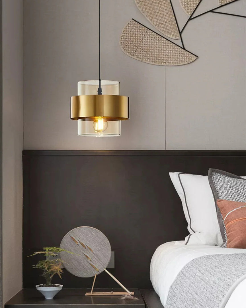 Metalowa lampa wisząca z kloszem szklanym – widok produktu 11 | Nuvira Home
