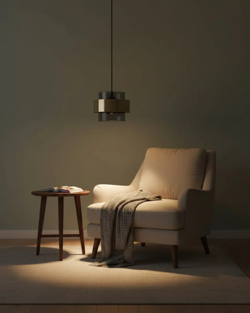 Metalowa lampa wisząca z kloszem szklanym – widok produktu 16 | Nuvira Home