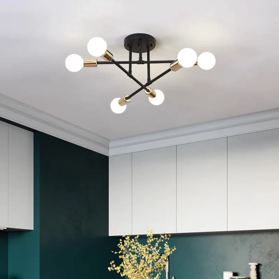Minimalistyczna Lampa Sufitowa LED do Salonu w Nowoczesnym Stylu – widok produktu 2 | Nuvira Home