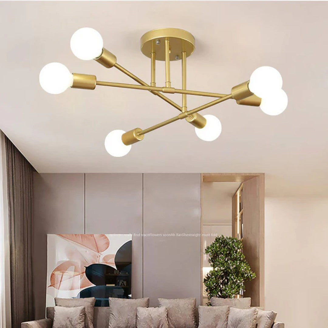 Minimalistyczna Lampa Sufitowa LED do Salonu w Nowoczesnym Stylu – widok produktu 4 | Nuvira Home