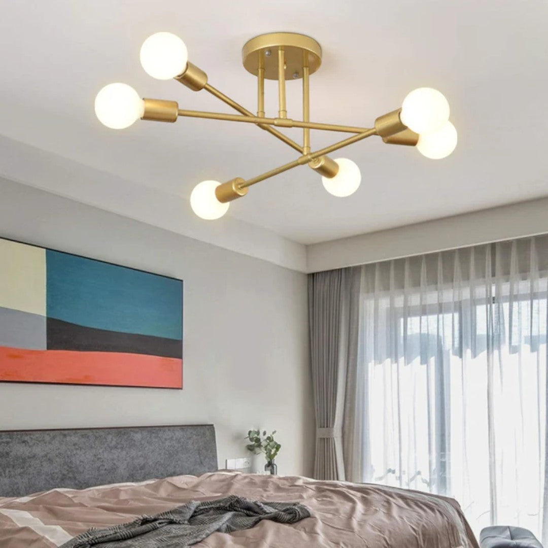 Minimalistyczna Lampa Sufitowa LED do Salonu w Nowoczesnym Stylu – widok produktu 5 | Nuvira Home