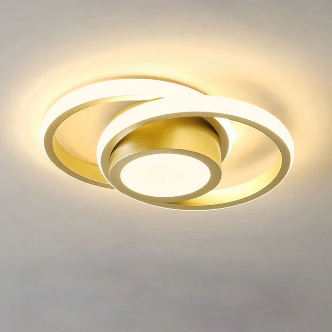 Minimalistyczna Lampa Sufitowa LED z Podwójnym Pierścieniem – widok produktu 3 | Nuvira Home
