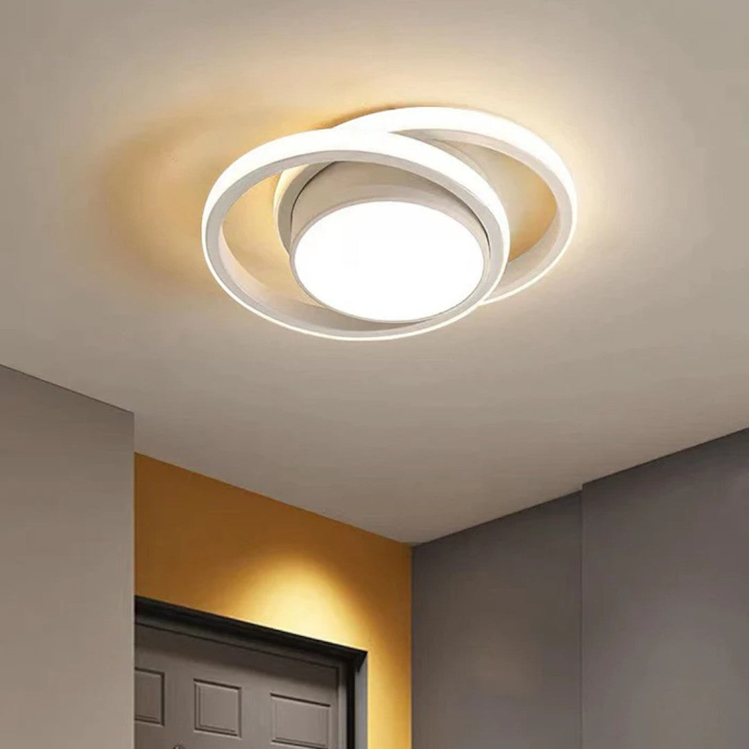 Minimalistyczna Lampa Sufitowa LED z Podwójnym Pierścieniem – widok produktu 4 | Nuvira Home