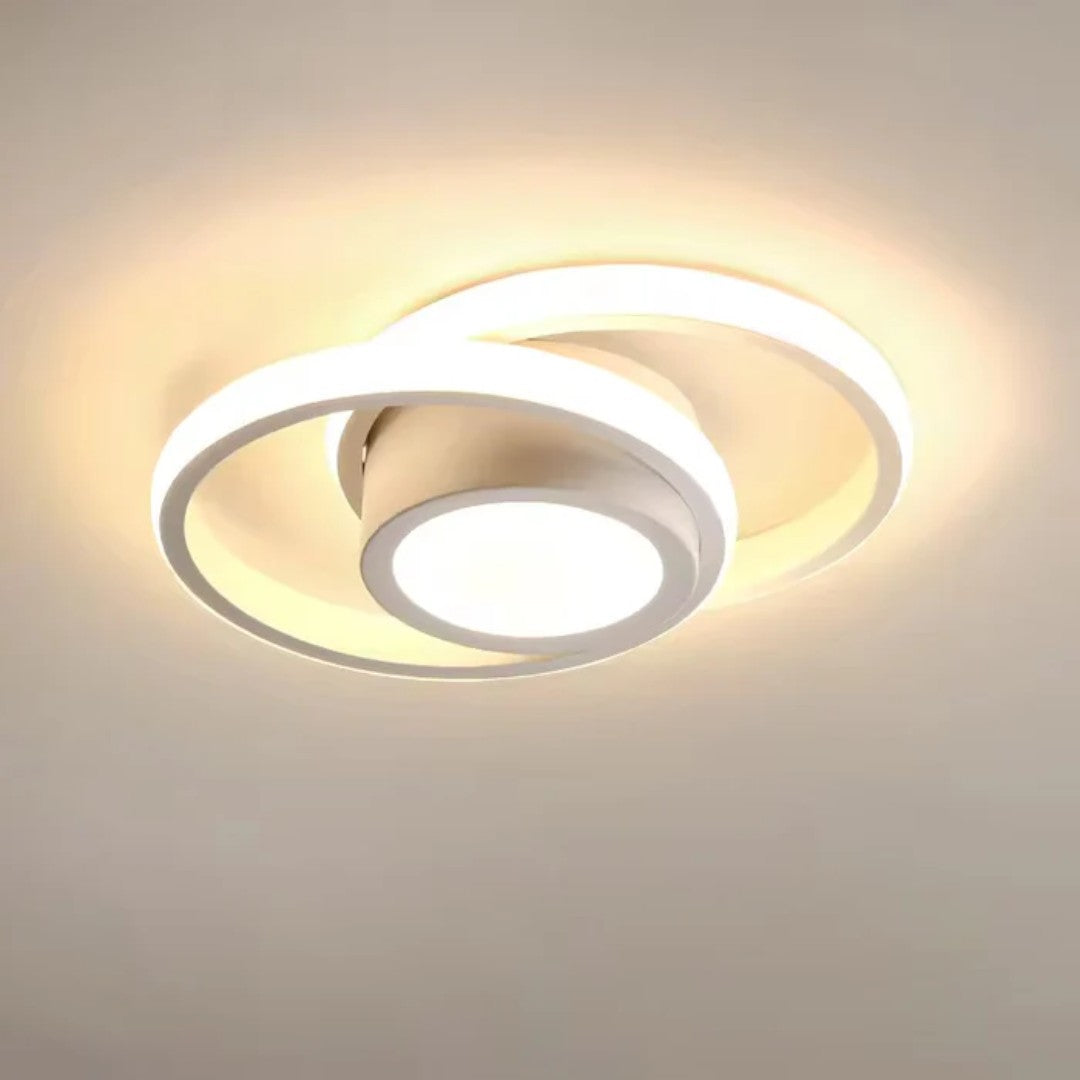 Minimalistyczna Lampa Sufitowa LED z Podwójnym Pierścieniem – widok produktu 9 | Nuvira Home