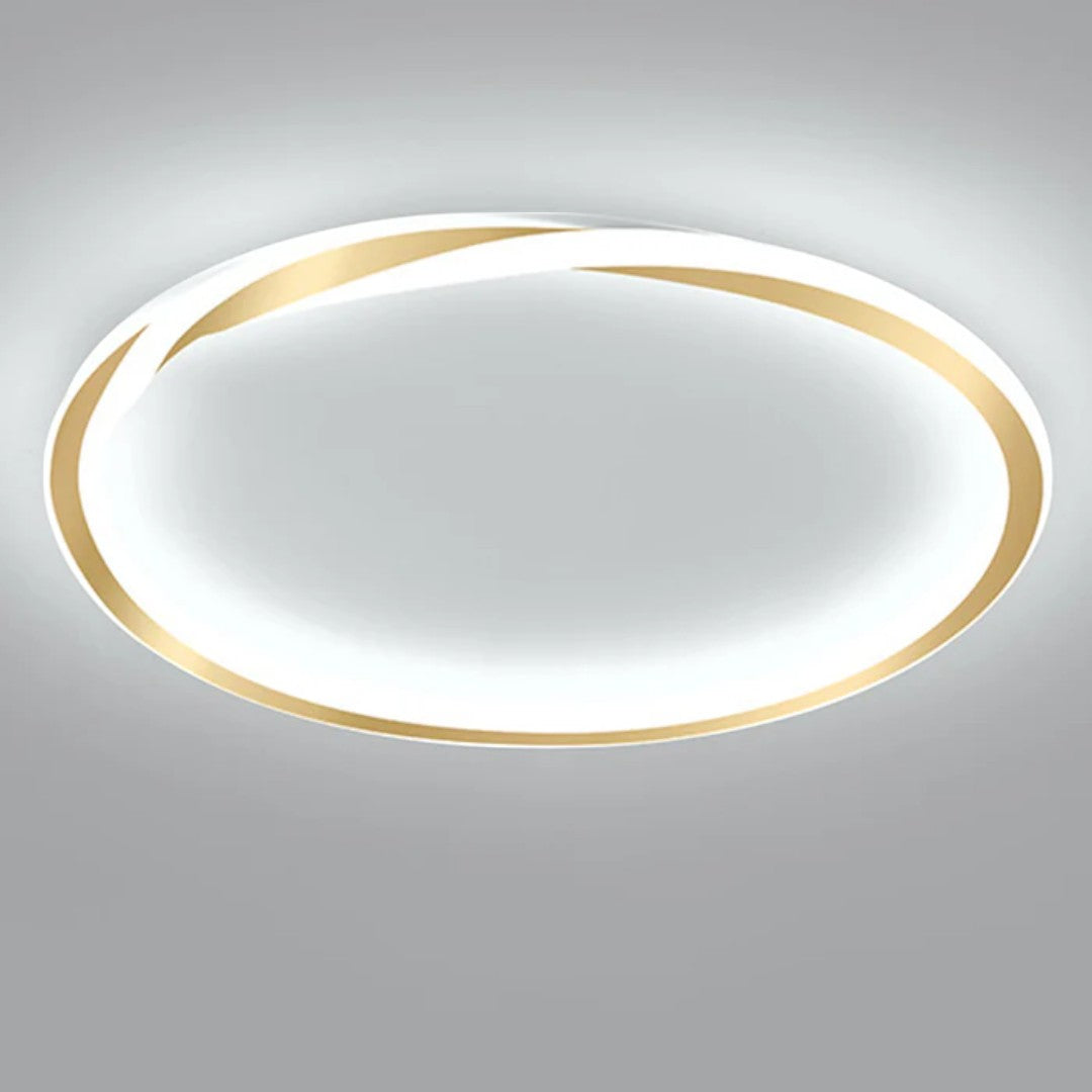 Minimalistyczna Okrągła Lampa Sufitowa LED do Sypialni – widok produktu 10 | Nuvira Home