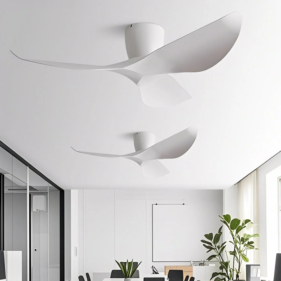 Minimalistyczny wentylator sufitowy z łopatkami – widok produktu 7 | Nuvira Home