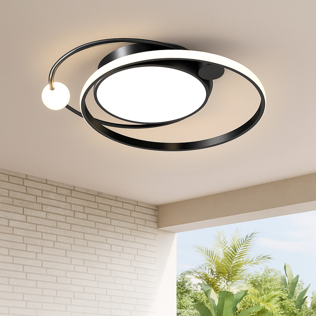 Nordycka Lampa Sufitowa LED – Okienna Okrągła – widok produktu 4 | Nuvira Home