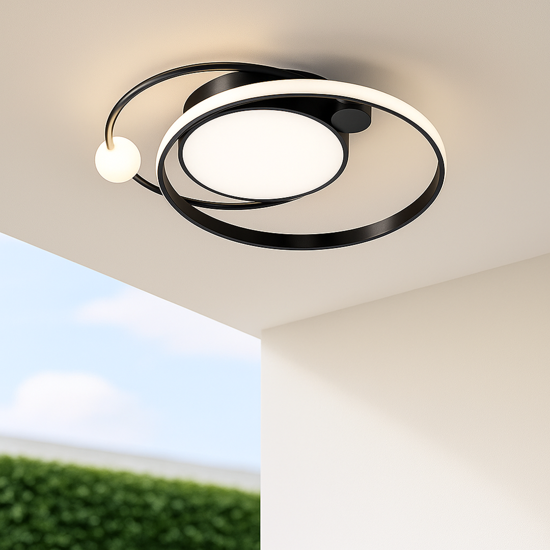 Nordycka Lampa Sufitowa LED – Okienna Okrągła – widok produktu 5 | Nuvira Home
