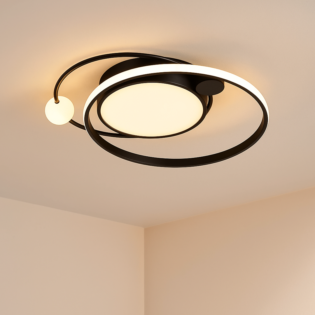 Nordycka Lampa Sufitowa LED – Okienna Okrągła – widok produktu 10 | Nuvira Home