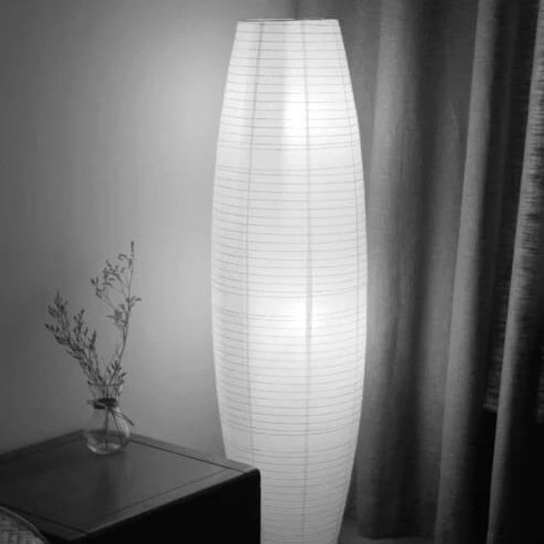 Nordycka papierowa kolumnowa lampa podłogowa – widok produktu 11 | Nuvira Home