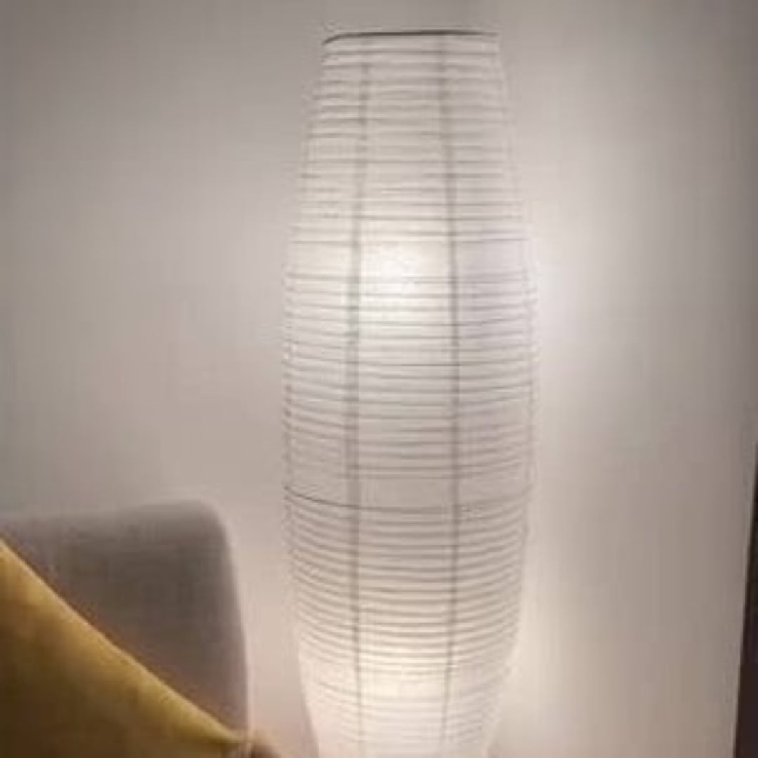 Nordycka papierowa kolumnowa lampa podłogowa – widok produktu 12 | Nuvira Home