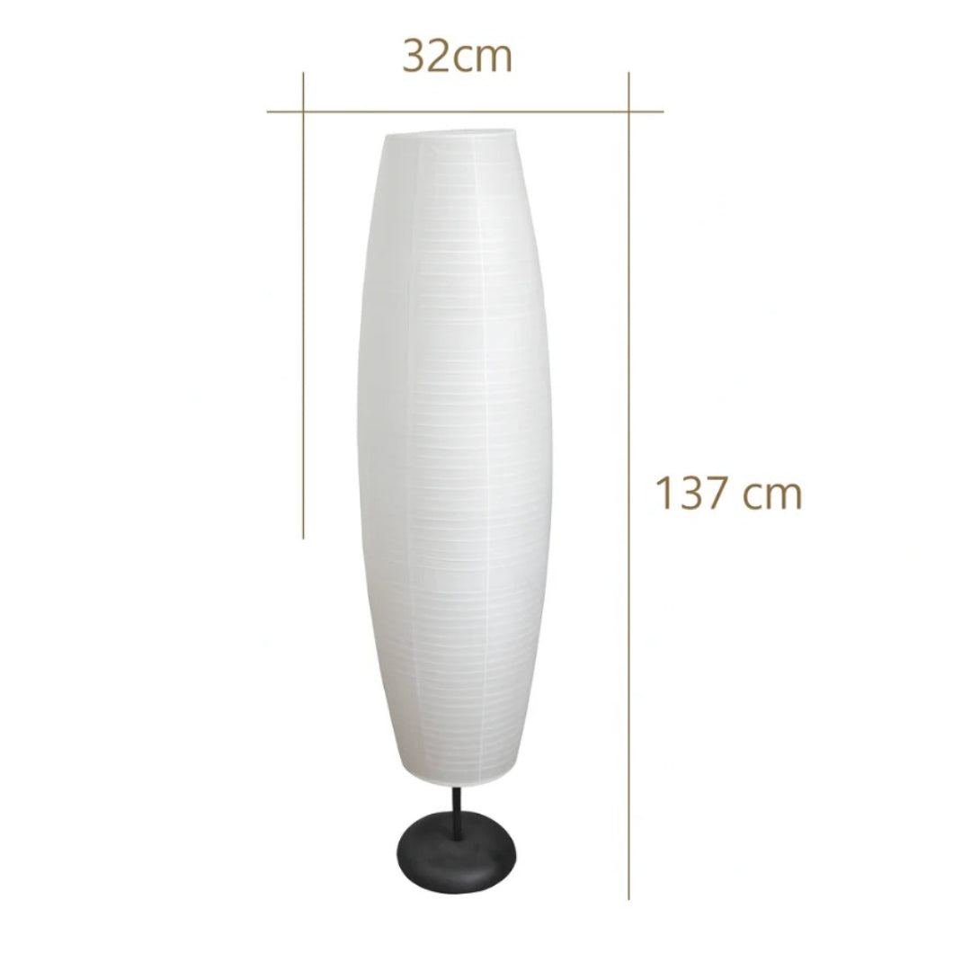Nordycka papierowa kolumnowa lampa podłogowa – widok produktu 17 | Nuvira Home