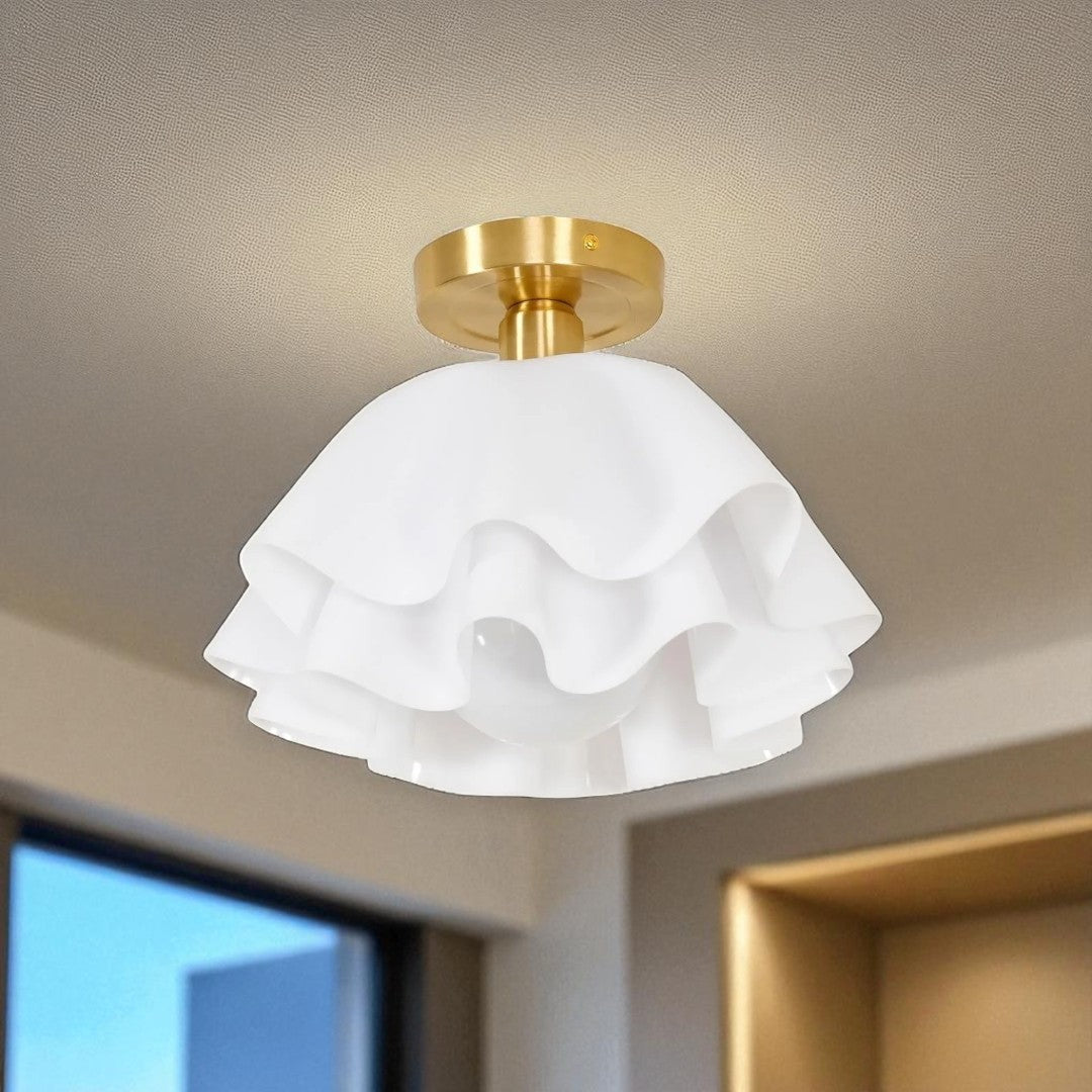 Nowoczesna Biała Lampa Sufitowa – Współczesny – widok produktu 2 | Nuvira Home