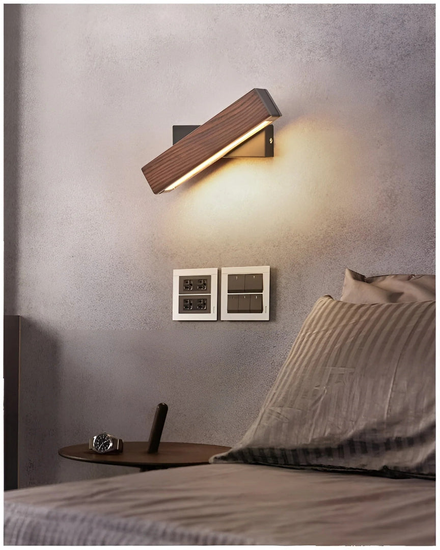 Nowoczesna drewniana obrotowa lampa ścienna – widok produktu 5 | Nuvira Home