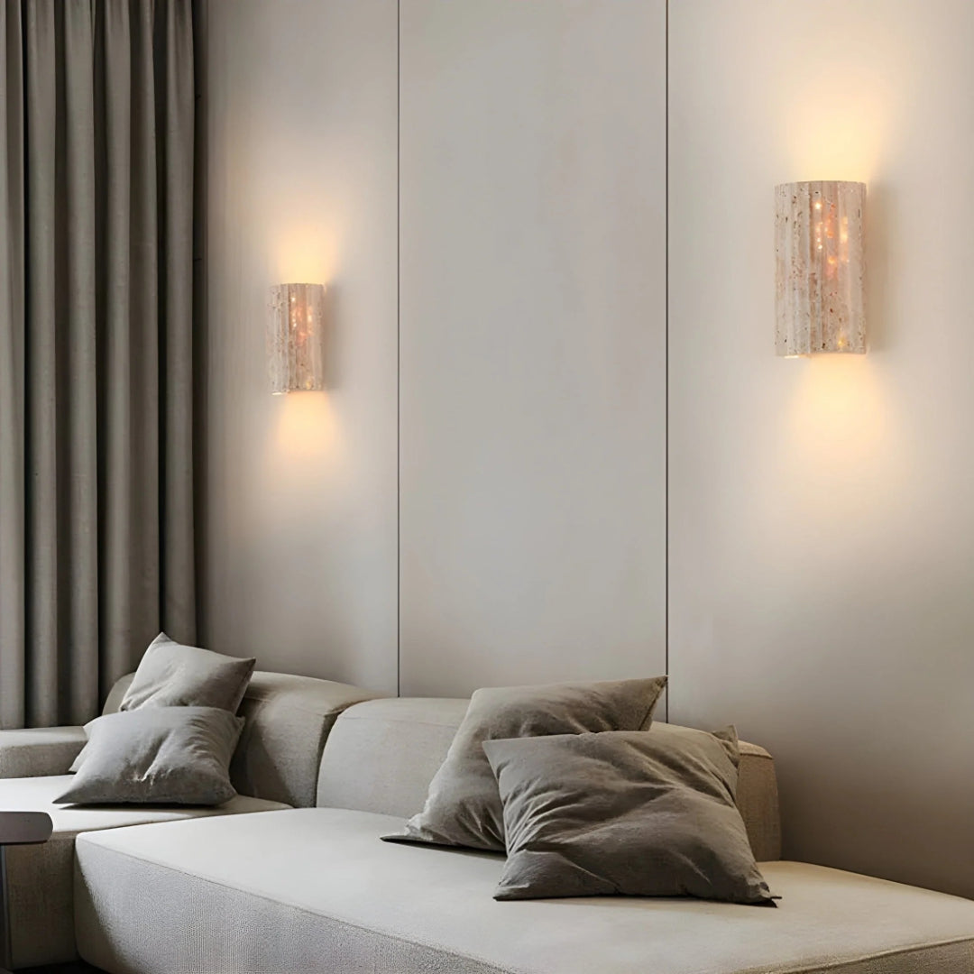 Nowoczesna kamienna lampa ścienna LED – widok produktu 3 | Nuvira Home