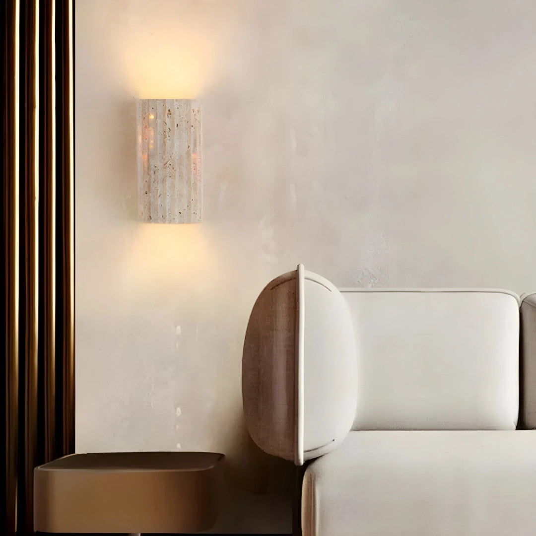 Nowoczesna kamienna lampa ścienna LED – widok produktu 4 | Nuvira Home