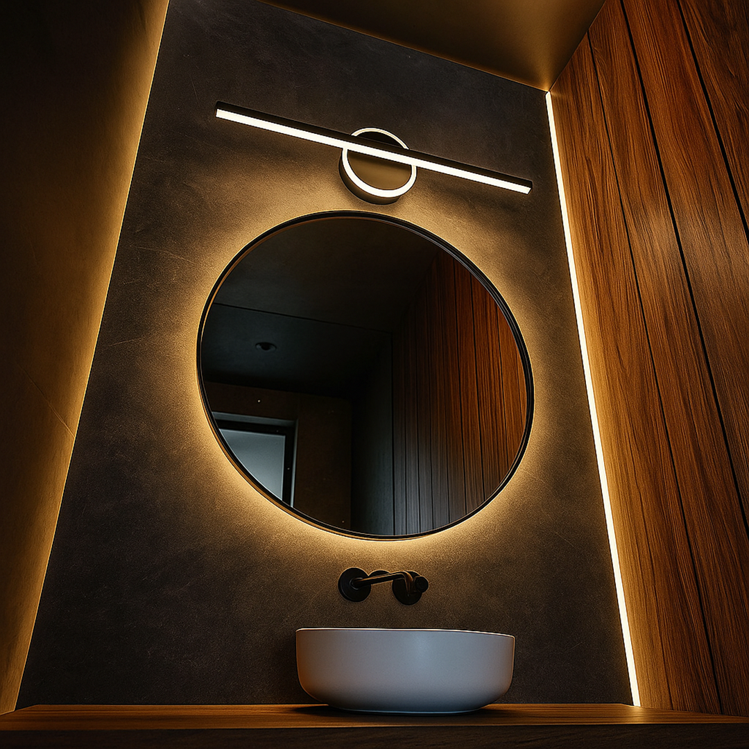 Nowoczesna Lampa Ścienna LED – Okrągła I Kwadratowa – widok produktu 5 | Nuvira Home