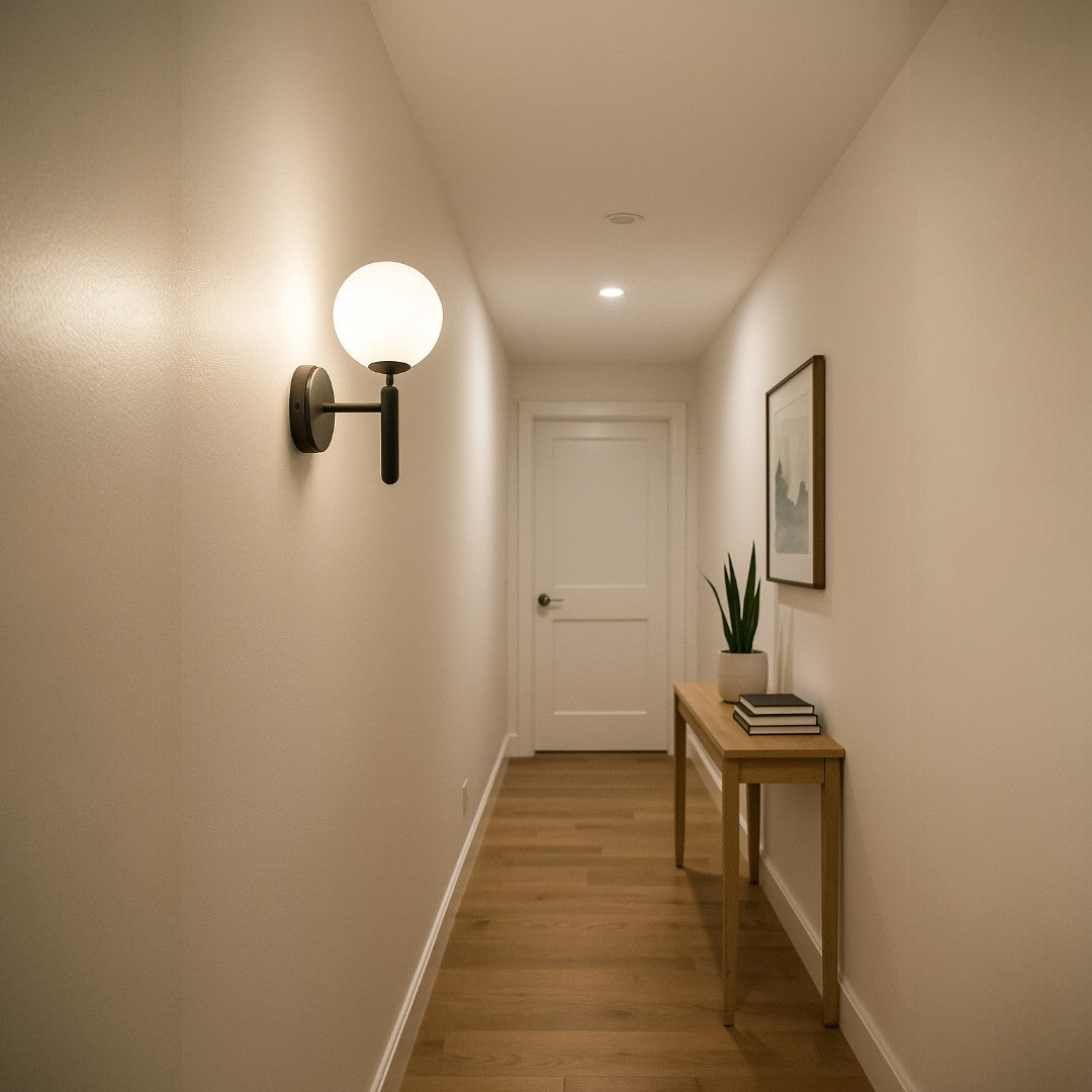 Nowoczesna Lampa Ścienna LED – Okrągła – widok produktu 1 | Nuvira Home