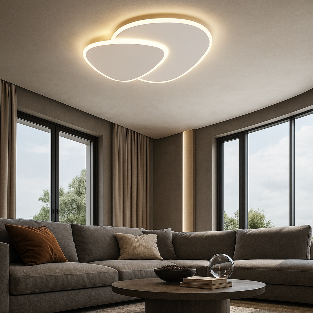 Nowoczesna Lampa Sufitowa O Designerskim Wyglądzie – Ściemniana – widok produktu 4 | Nuvira Home