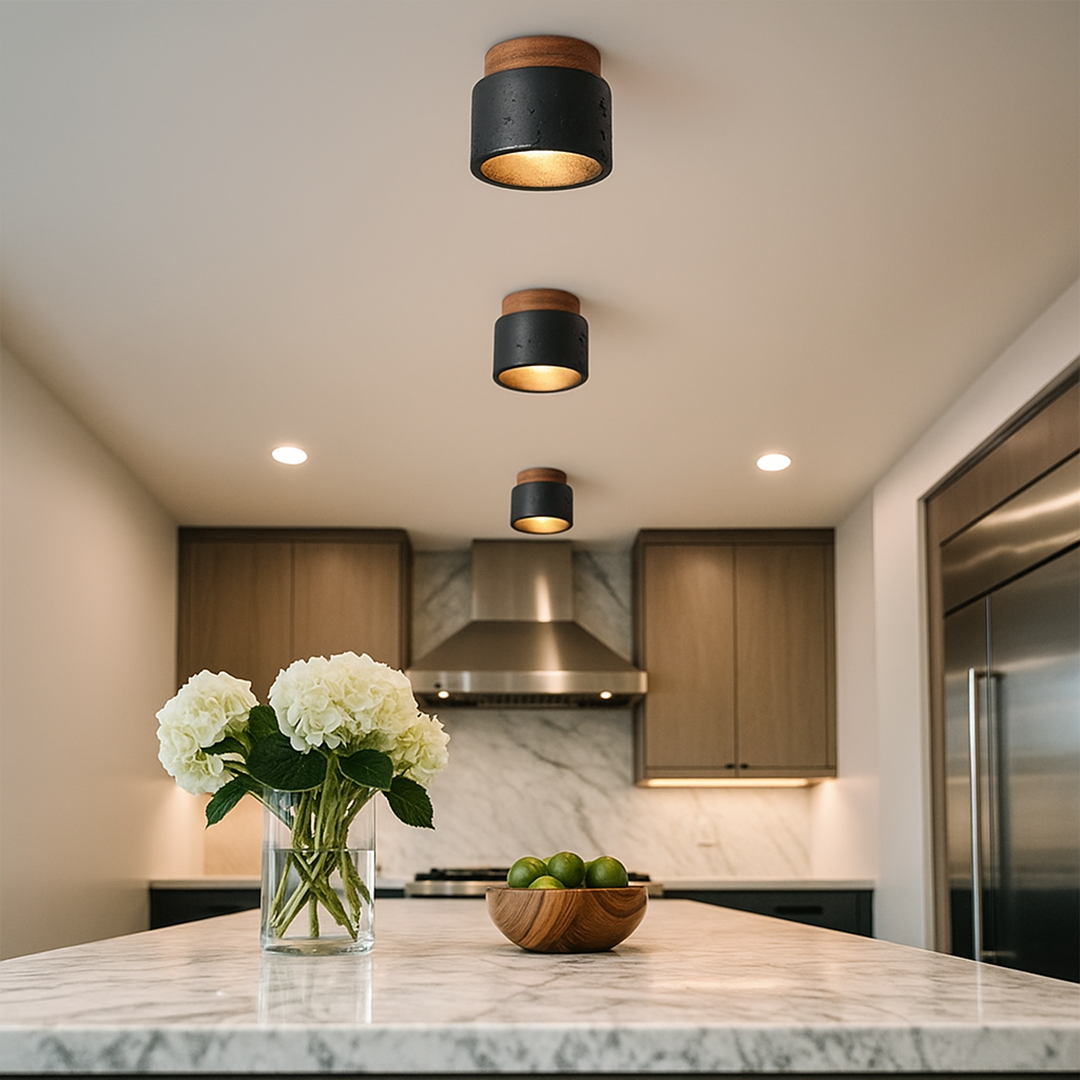 Nowoczesna lampa sufitowa – Wykończenie inspirowane kamieniem naturalnym – widok produktu 6 | Nuvira Home