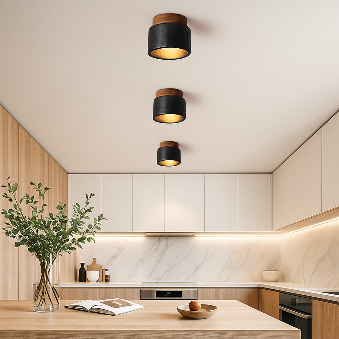 Nowoczesna lampa sufitowa – Wykończenie inspirowane kamieniem naturalnym – widok produktu 7 | Nuvira Home