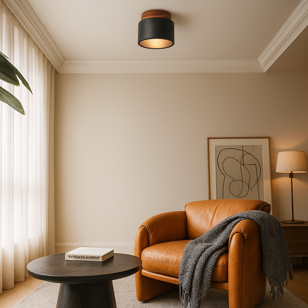 Nowoczesna lampa sufitowa – Wykończenie inspirowane kamieniem naturalnym – widok produktu 8 | Nuvira Home