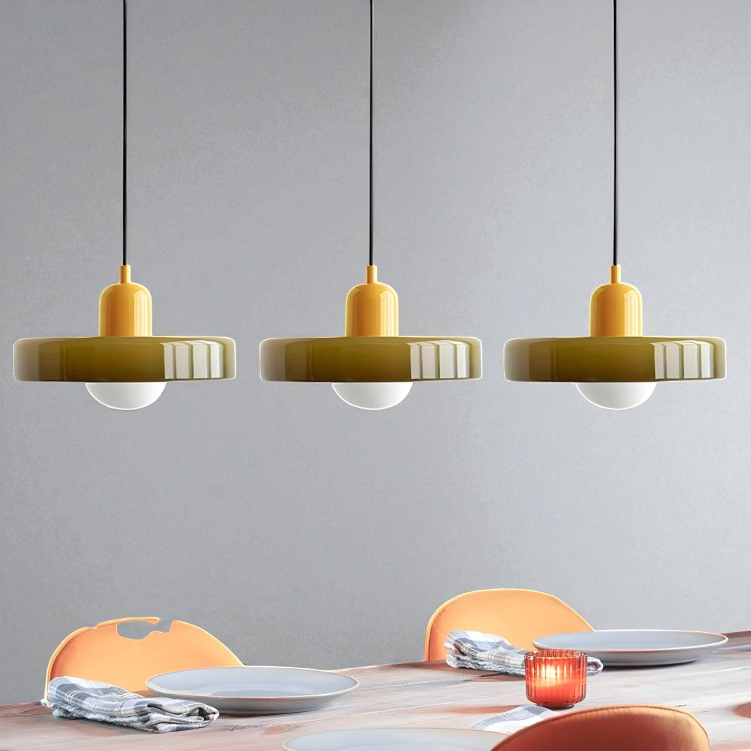 Nowoczesna Lampa Wisząca z 3 Kloszami Szkło – G9 Oprawka – widok produktu 3 | Nuvira Home