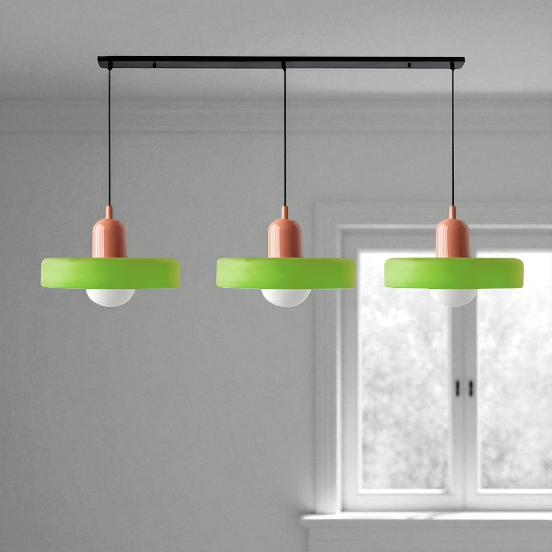 Nowoczesna Lampa Wisząca z 3 Kloszami Szkło – G9 Oprawka – widok produktu 5 | Nuvira Home