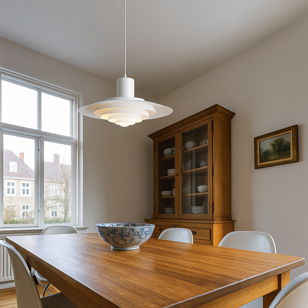 Nowoczesna Lampa Wisząca Z Aluminium – Do Jadalni – widok produktu 1 | Nuvira Home