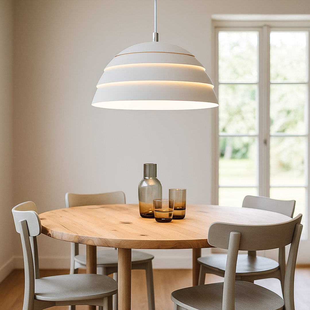 Nowoczesna nordycka lampa wisząca kopułowa – Regulowana jasność – widok produktu 3 | Nuvira Home