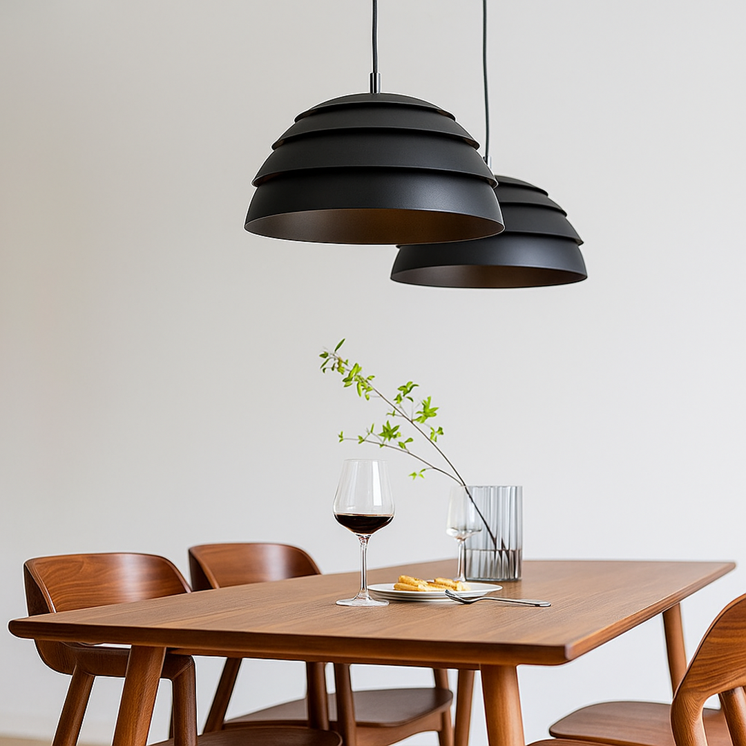 Nowoczesna nordycka lampa wisząca kopułowa – Regulowana jasność – widok produktu 7 | Nuvira Home