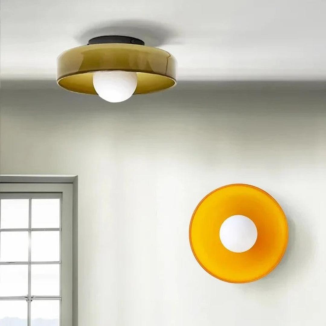 Nowoczesna Okrągła Lampa Sufitowa do Kuchni z Wbudowanym Oświetleniem LED – widok produktu 1 | Nuvira Home