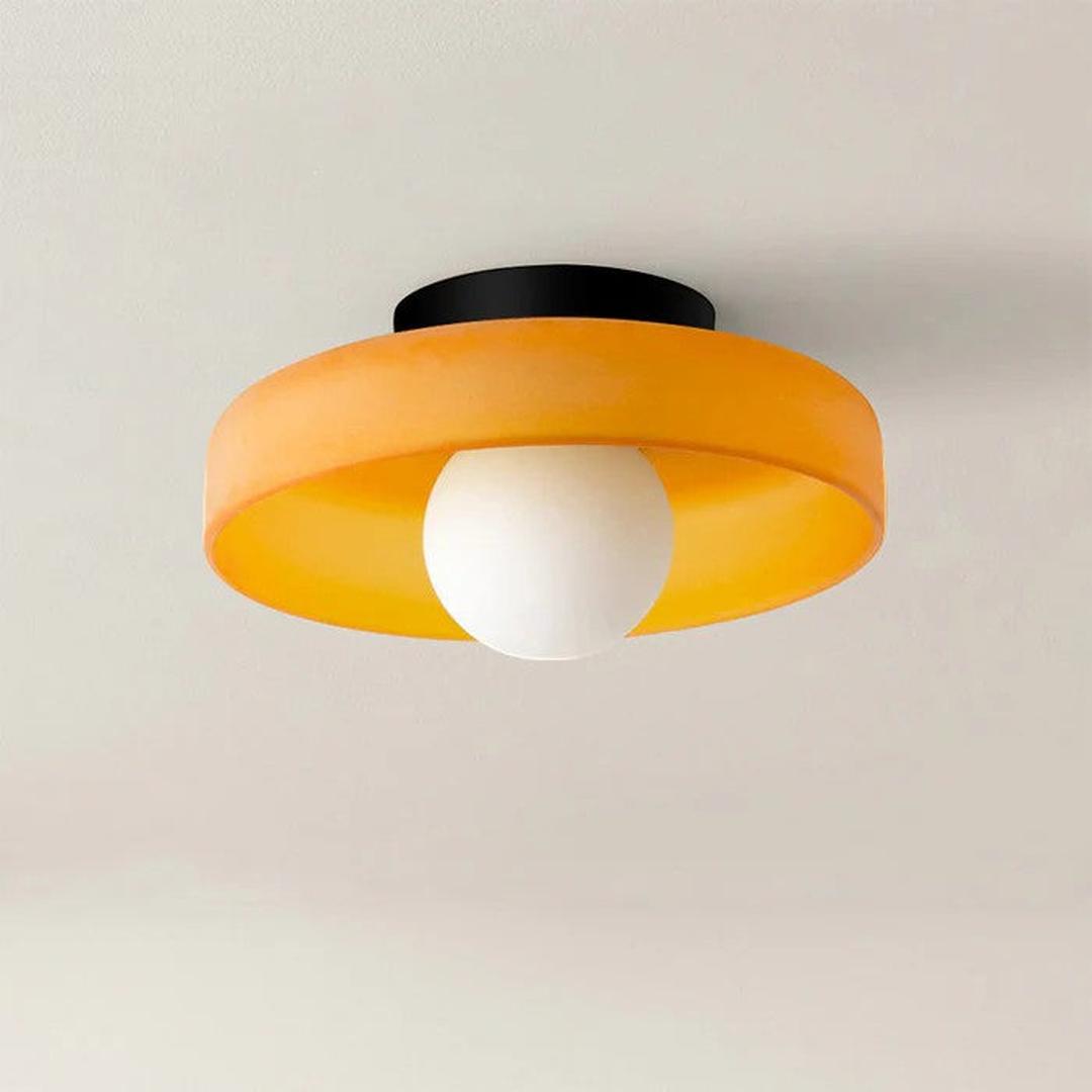 Nowoczesna Okrągła Lampa Sufitowa do Kuchni z Wbudowanym Oświetleniem LED – widok produktu 2 | Nuvira Home