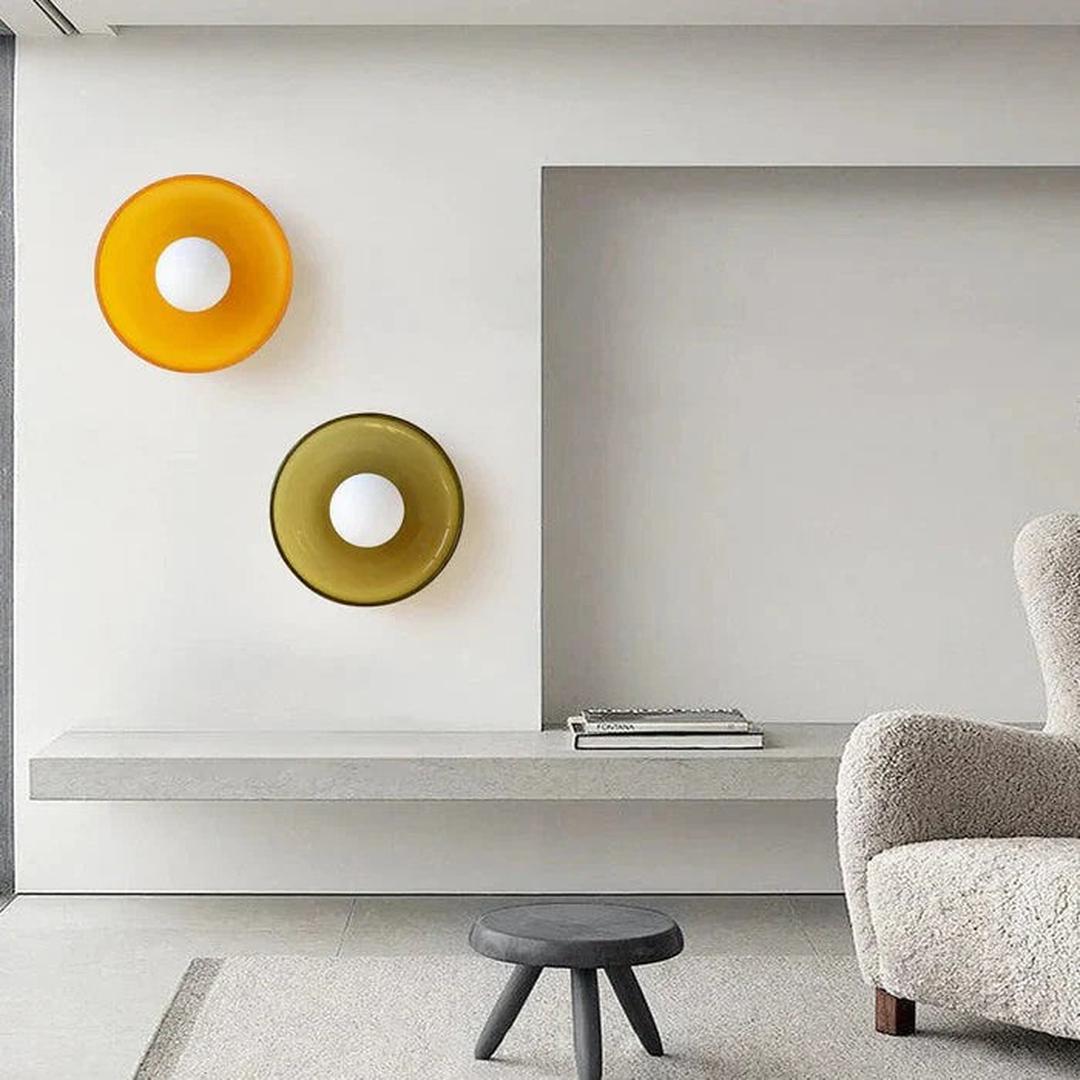 Nowoczesna Okrągła Lampa Sufitowa do Kuchni z Wbudowanym Oświetleniem LED – widok produktu 3 | Nuvira Home