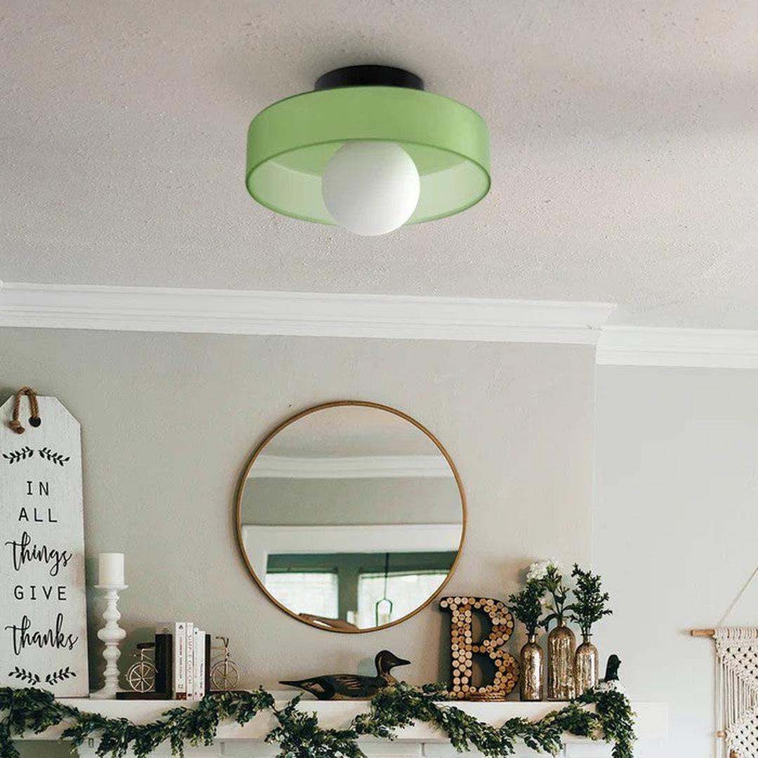 Nowoczesna Okrągła Lampa Sufitowa do Kuchni z Wbudowanym Oświetleniem LED – widok produktu 30 | Nuvira Home