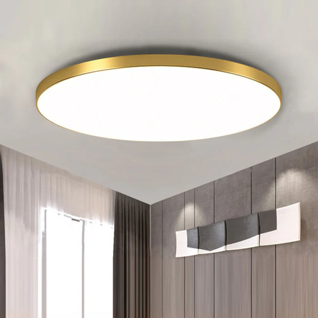 Nowoczesna Okrągła Lampa Sufitowa z Minimalistycznym Designem LED – widok produktu 8 | Nuvira Home